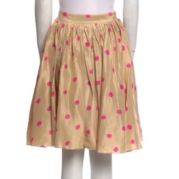 Kate Spade Silk Polka Dot Knee-Length Skirt - Picture 3 of 11